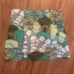 Zara Floral Skirt in Olive and Beige